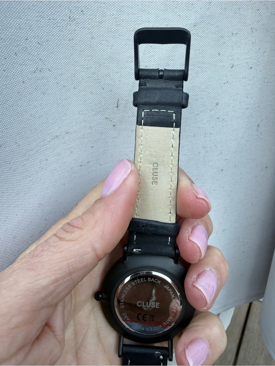 Cluse Black Minimalist Watch Genuine Leather Strap Matte Black Women’s Watch